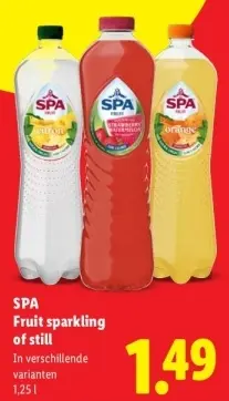 Aanbieding: Fruit sparkling of still