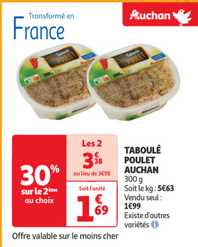 Offre: TABOULÉ POULET