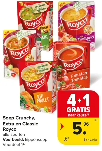 Promotie: Soep Crunchy, Extra en Classic