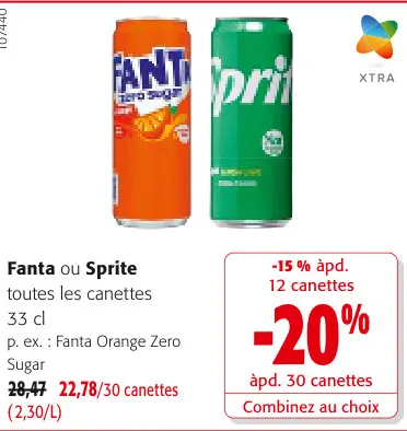 Offre: Fanta ou Sprite