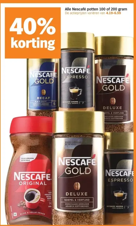 Aanbieding: Nescafé potten