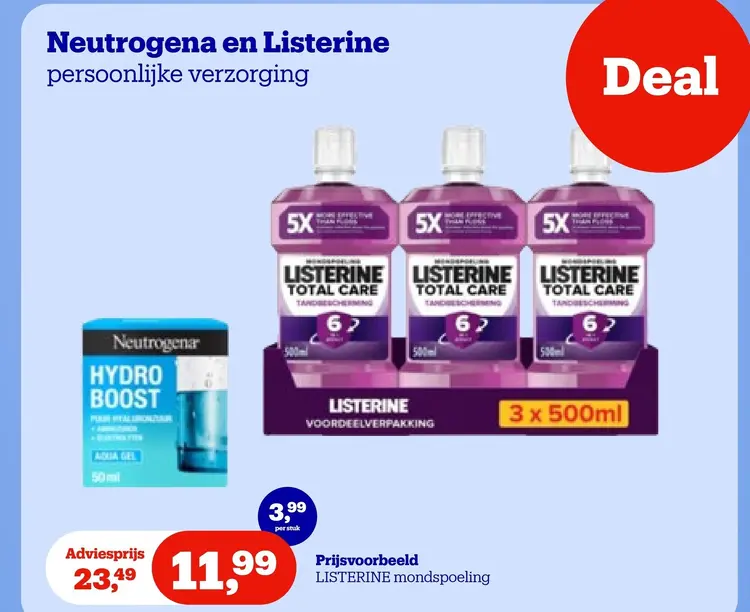 Aanbieding: Listerine en Neutrogena