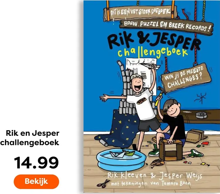 Aanbieding: Rik Kleeven & Jesper Weijs Rik en Jesper challengeboek