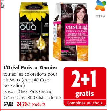 Offre: Toutes les colorations pour cheveux (excepté 