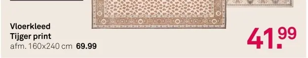 Aanbieding: Vloerkleed Tijger print