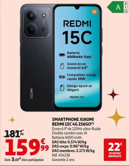 Promotie: Redmi 15c 4g 256go