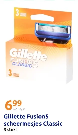 Promotie: Fusion5 scheermesjes Classic