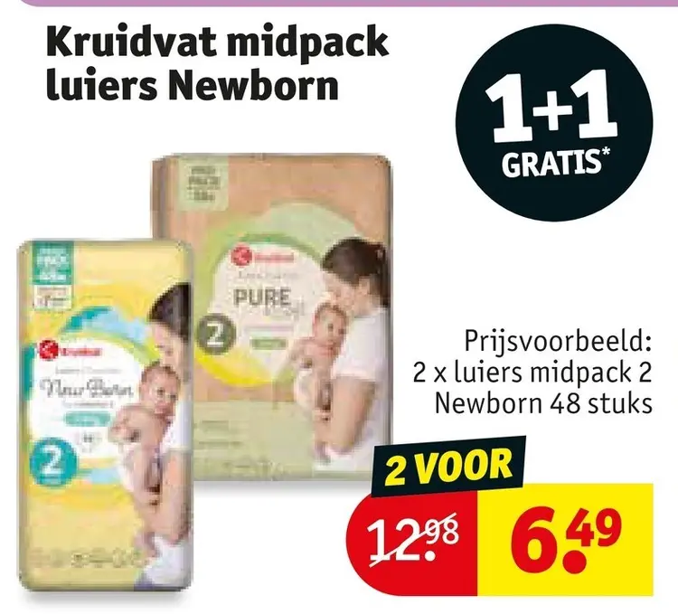Promotie: Kruidvat midpack luiers Newborn