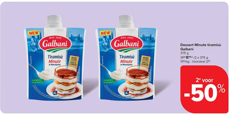 Aanbieding: Dessert Minute tiramisù