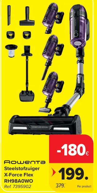 Promotie: Steelstofzuiger X-Force Flex RH98A0WO