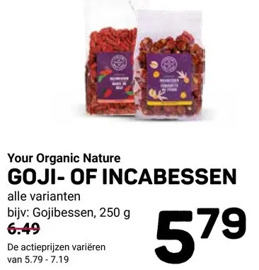 Aanbieding: Goji- of incabessen
