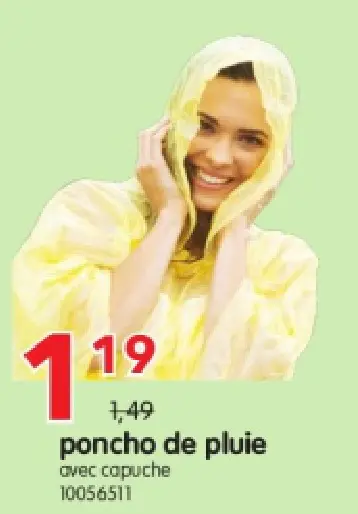 Offre: poncho de pluie