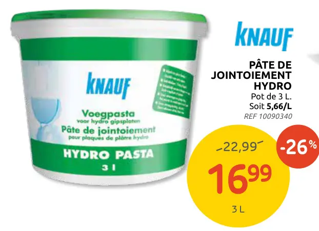 Promotie: Pâte de jointoiement hydro
