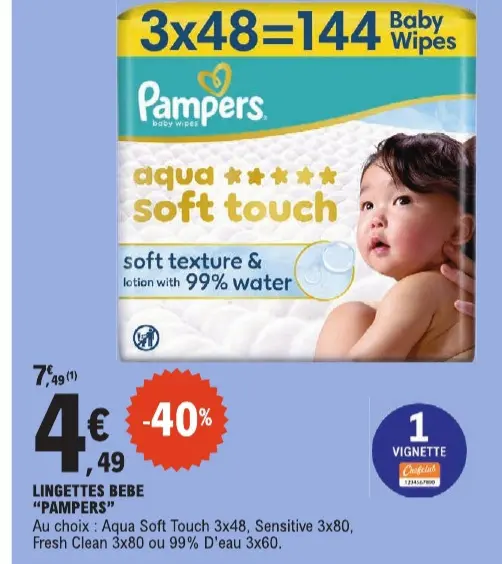 Offre: Lingettes bebe