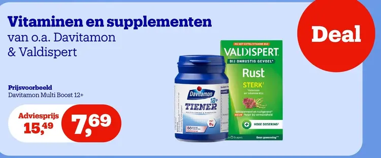 Aanbieding: Vitaminen en supplementen van o.a. Davitamon 