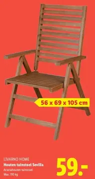 Aanbieding: Houten tuinstoel Sevilla