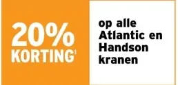 Aanbieding: Atlantic en Handson kranen