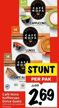 Aanbieding: Café Nova Koffiecups Dolce Gusto