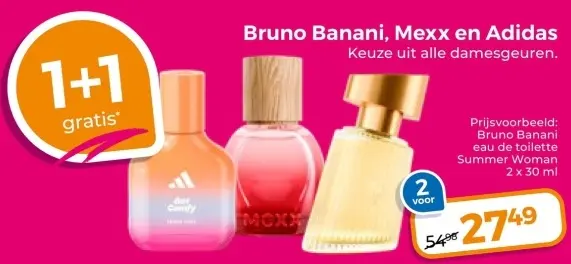 Aanbieding: Bruno Banani, Mexx en Adidas