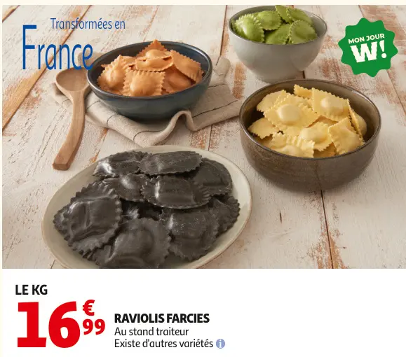 Offre: Raviolis farcies