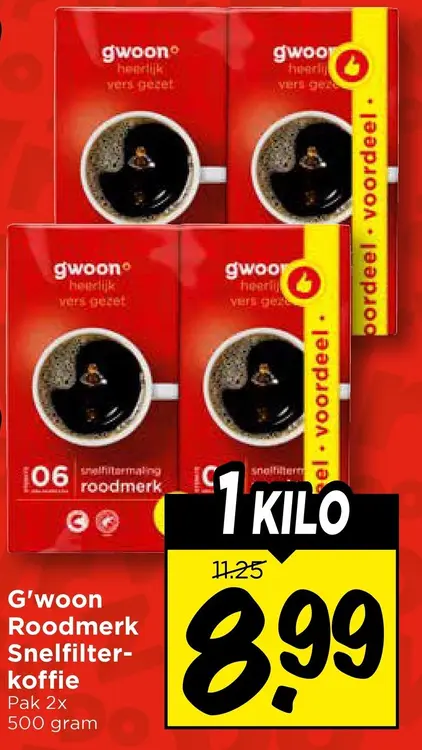 Aanbieding: Roodmerk Snelfilterkoffie