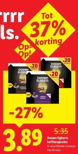 Aanbieding: Douwe Egberts koffiecapsules