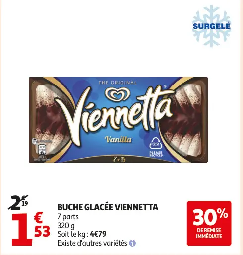 Promotie: Buche glacée Viennetta