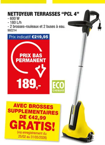 Offre: Karcher PCL4 terrasreiniger