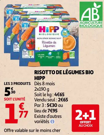 Promotie: Risotto de légumes bio hipp