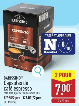 Offre: Capsules de café espresso