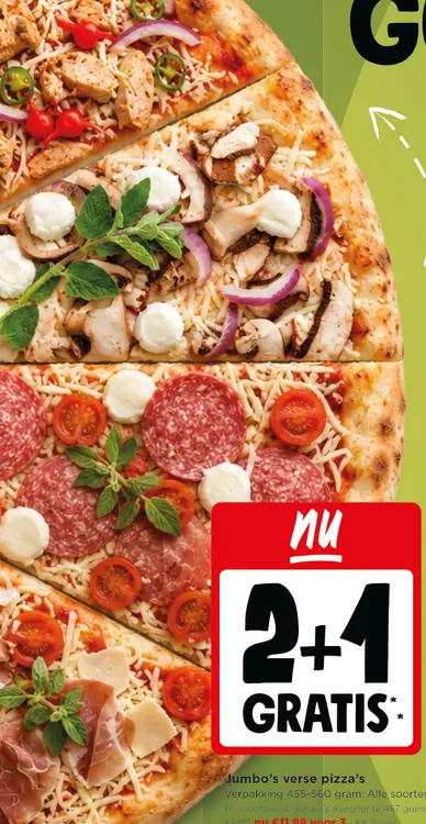 Promotie: Jumbo's verse pizza's