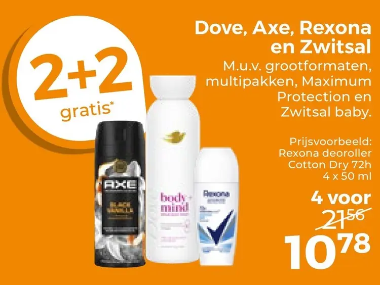 Aanbieding: Dove, Axe, Rexona en Zwitsal