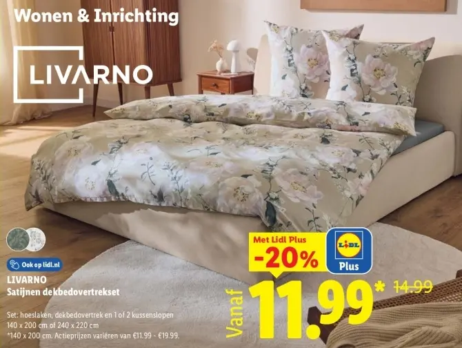 Aanbieding: Satijnen dekbedovertrekset