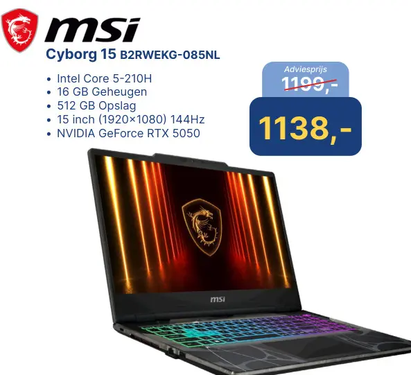 Aanbieding: Cyborg 15 B2RWEKG-085NL