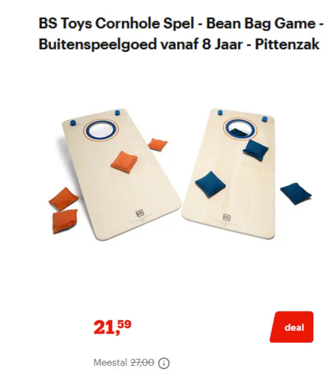 Promotie: Cornhole game