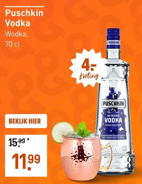 Aanbieding: Puschkin Vodka