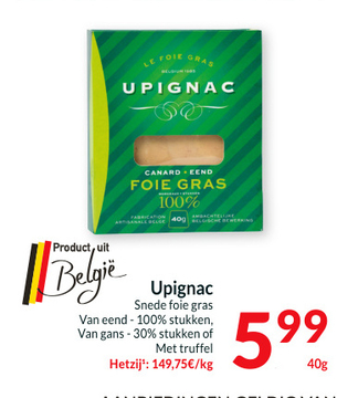 Aanbieding: Upignac Snede foie gras