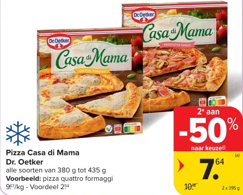 Promotie: Pizza Casa di Mama quattro formaggi