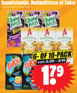 Aanbieding: Appelsientje, Dubbelfrisss of Taksi