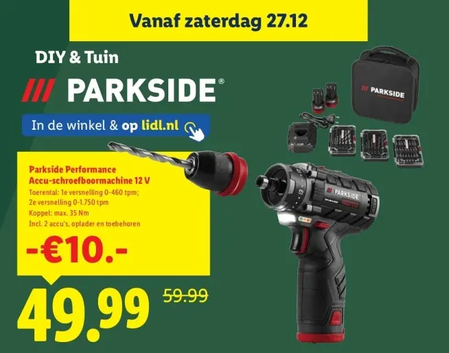 Aanbieding: Accu-schroefboormachine 12 V