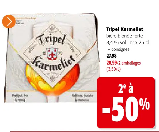 Offre: Bière blonde forte