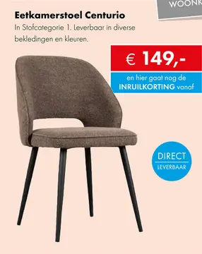 Aanbieding: Centurio eetkamerstoel bruin
