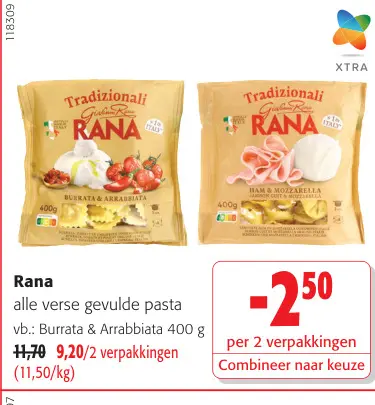 Promotie: Verse gevulde pasta
