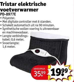 Aanbieding: elektrische voetverwarmer PD-8977E
