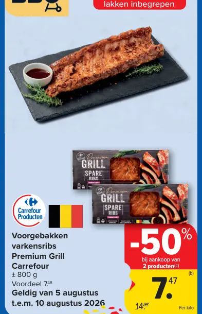 Promotie: Voorgebakken varkensribs