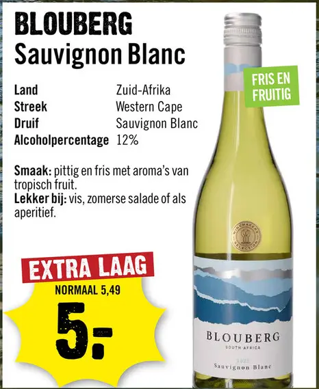Aanbieding: BLOUBERG Sauvignon Blanc