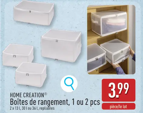 Offre: Boîtes de rangement