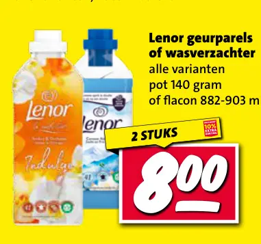 Aanbieding: geurparels of wasverzachter