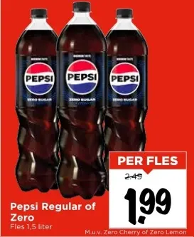 Aanbieding: Pepsi Regular of Zero