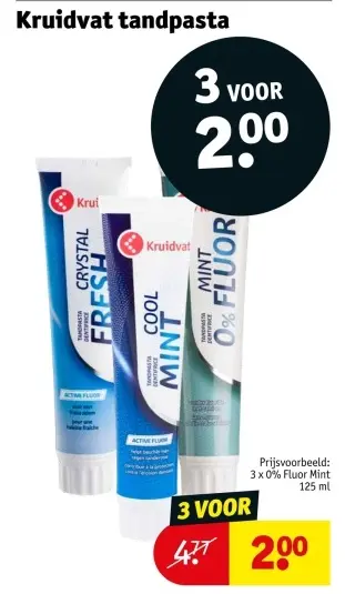 Promotie: Kruidvat tandpasta